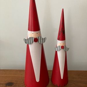 Mud pie metal Santas